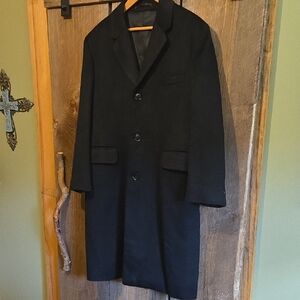 Classic Womens Vintage Wool Black Coat
